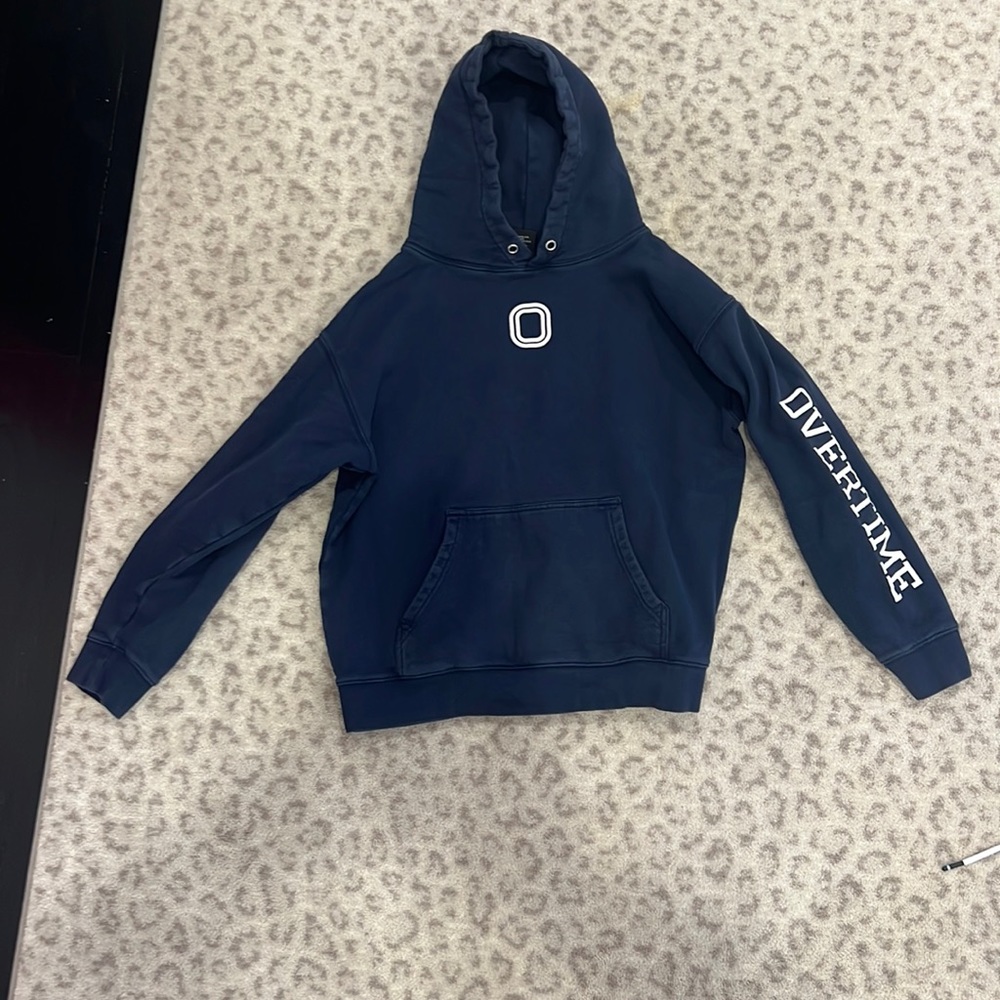 Overtime navy hoodie size kids medium great condition
